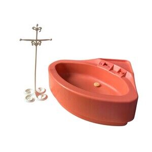 Vintage Barbie Dream House Bathroom Corner Tub Towel Rack 1979
